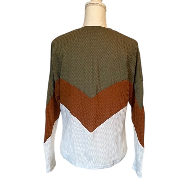 Emery Rose by SHEIN Colorblock Long Sleeve Women’s Small Casual Top - Picture 8 of 12